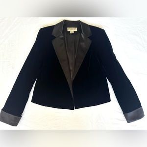 Jones New York Velour Black Blazer/Jacket